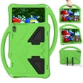 thumbnail image 6 of Dteck Case for Lenovo Tab M10 (TB-X605F) 10.1 Inch, Lenovo Tab P10 10.1" (TB-X705F /TB-X705L),Shockproof EVA Foam Kids Friendly Handle Lightweight Protective Shell Back Cover With Kickstand,Green, 6 of 6