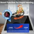 thumbnail image 4 of 36 Inch Electric Induction Cooktop 5 Burners, 10800W Built-in Induction Stove Top with Double Bridge Function, Booster, Timer, Child Lock, Sensor Touch Control, 240V/50A, No Plug, 4 of 10