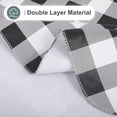 thumbnail image 3 of Rectangle Waterproof Vinyl Table Cloth, Buffalo Flannel Backed Tablecloth, Wipeable Plastic Table Cover for Dinner, Kitchen, Outdoor (60" x 84", Black and White), 3 of 6