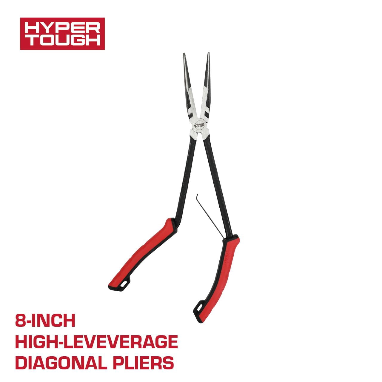 Hyper Tough 8-inch Linesman Pliers with Ergonomic Soft Grips, Drop