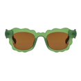 thumbnail image 2 of Lentes de Sol COTIA Moda Cuadrados con Forma Ondulada Verde para Mujer/Hombre, 2 of 6