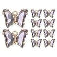thumbnail image 1 of Uxcell 10Pcs Encanto de Mariposa de Rhinestone Cubic Zirconia Cristal Púrpura, 1 of 7