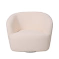 thumbnail image 1 of Ilios Innova | Sillón giratorio Osaka beige tapizado afelpado suave, asiento cómodo y moderno, diseño contemporáneo para sala, recámara u oficina., 1 of 9