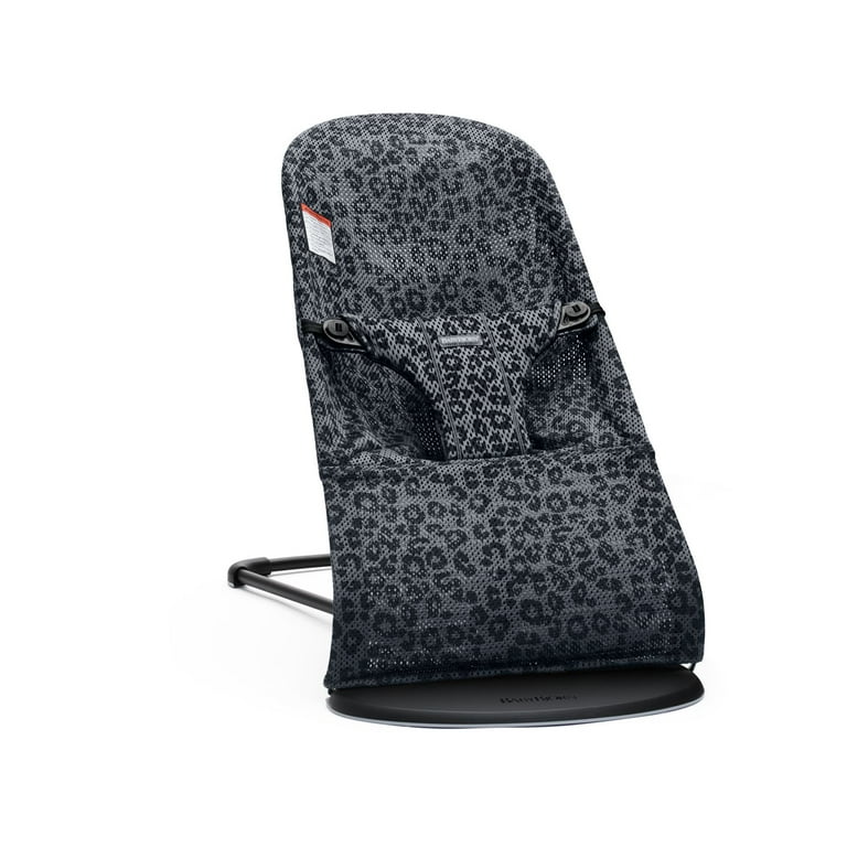 BabyBjorn Bouncer Bliss, Black frame, Mesh, Anthracite/Leopard