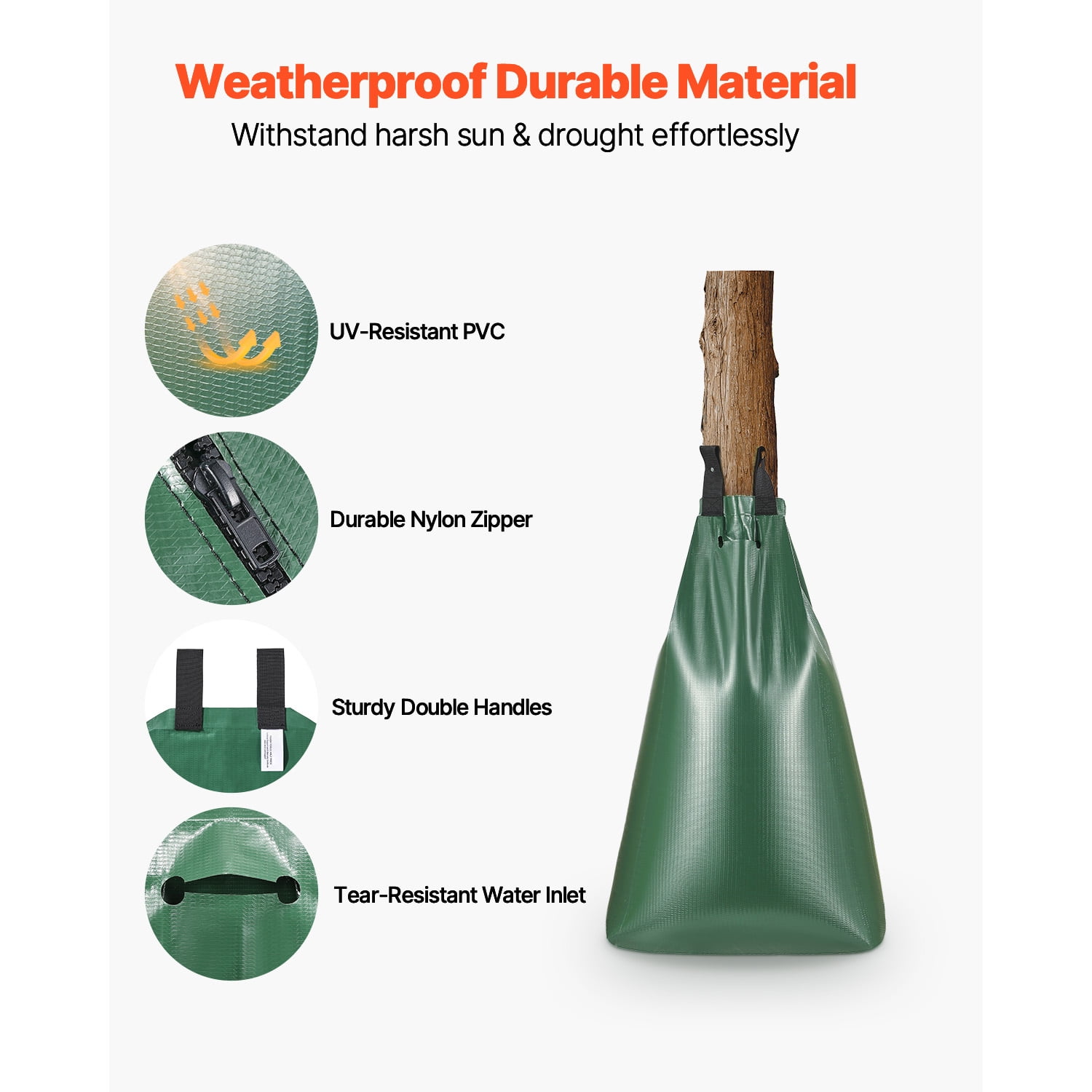 KFFKFF Tree Watering Bag, 12-Pack 20-Gallon Slow Release Irrigation Bags for Trees, 5-9 Hour Drip System with Zipper, Refillable and Durable for Deep Root Hydration
