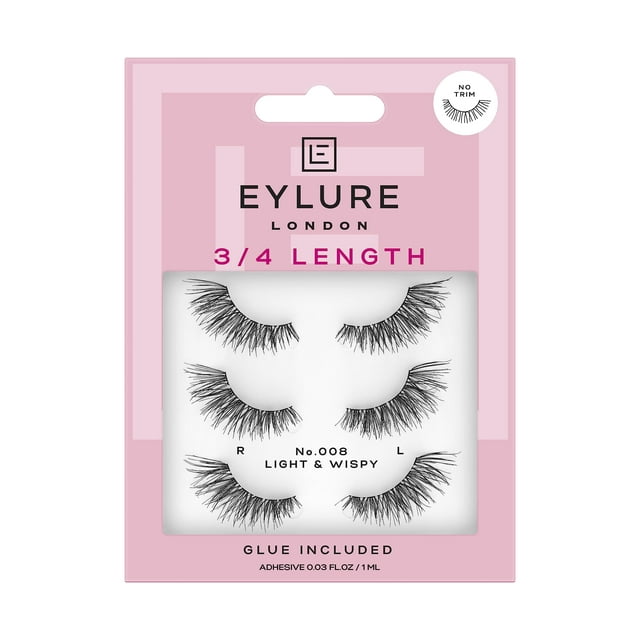 False Eyelashes Eylure Eyl Fluttery Light 008 Multipack