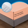 thumbnail image 4 of 600 Thread Count Pima Cotton Sleeper Sofa 4-PCs Sheet Set Full Sofa Size Peach Stripe, Fits (6 Inch Deep) Sofa Bed Sheets, 4 of 6