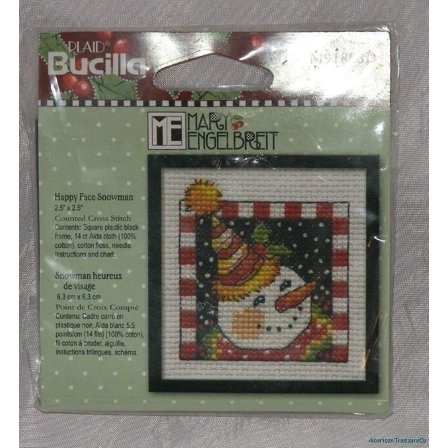 NEW BUCILLA Counted Cross Stitch Kit MARY ENGELBREIT Happy Face Snowman Ornament