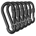 thumbnail image 2 of Heavy Duty 2" & 2.8" Locking Thumb Screw Closure Zinc-Galvanized Steel Carabiner Spring Snap Clip Link Hooks, 2 of 7