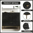 thumbnail image 4 of Mondawe Accent Storage Cabinet, Entryway Side Table with 3 Drawers, Modern Sofa Table Sideboard for Living Room Kitchen Bedroom,Black, 4 of 8
