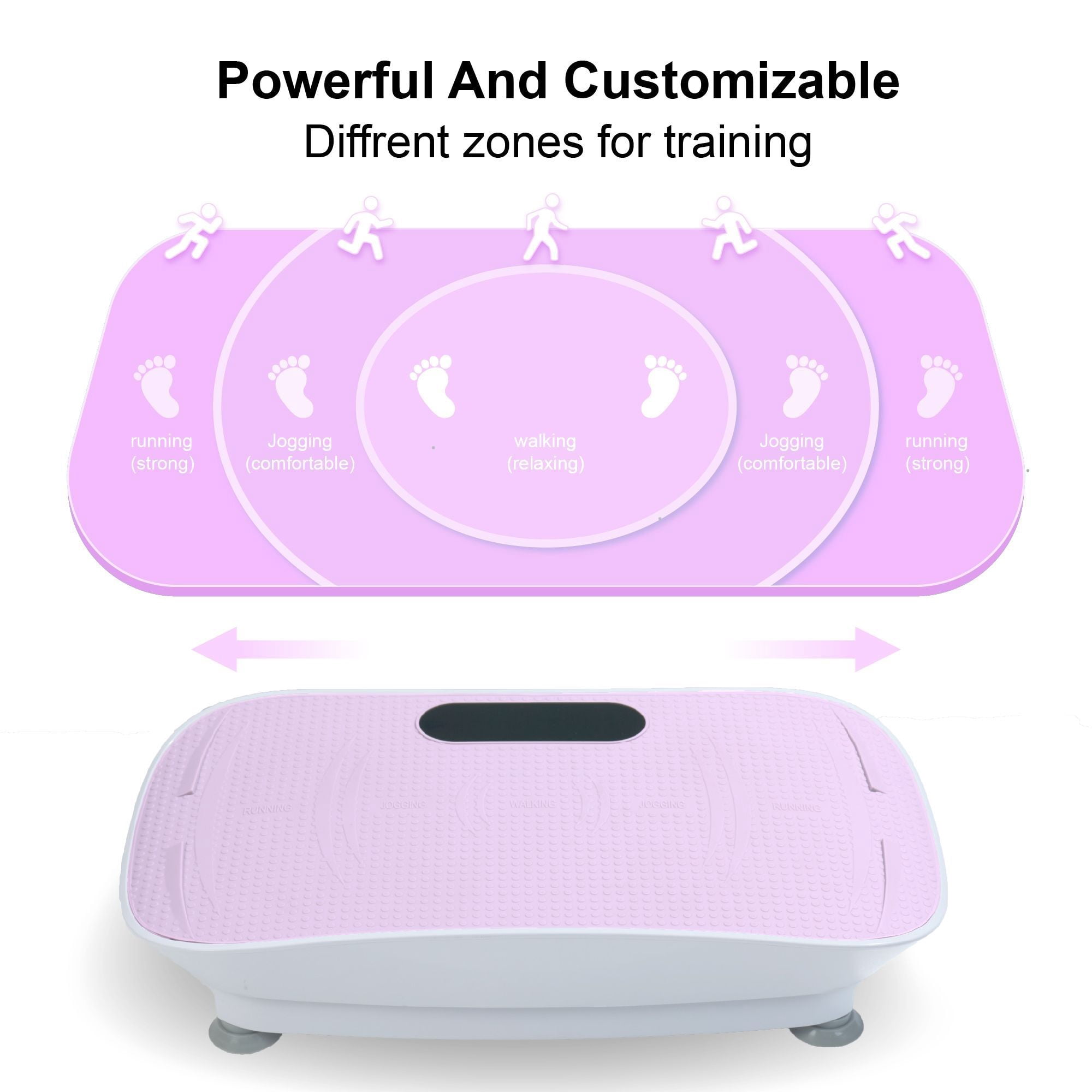 Crazy Fitness Vibration Platform: 10-Speed Smart Body Shaker & Fat Burner - Pink