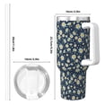 thumbnail image 4 of Pofeuu Daisy Floral B Print 40oz Ice Bully With Handle And Straw Stainless Steel Vacuum Insulated Cup And 2 In 1 Straw Lid, 4 of 8