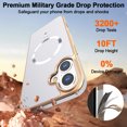 thumbnail image 3 of for iPhone 16 Plus Case Magnetic Ultra Slim Plating Design, TPU + PC Hybrid Shockproof Anti-Scratch Back Cover, Lightweight Drop Protective Phone Case Cover for iPhone 16 Plus, White, 3 of 7
