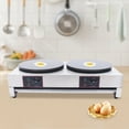 thumbnail image 4 of Commercial Electric Crepe Maker 16" Pancake Machine, Double Hotplate Non-Stick Counter Stove, 4 of 12