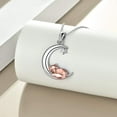 thumbnail image 3 of JUSORA Sterling Silver Fox/Frog Necklace for Women Origami Fox/Frog Moon Necklace Gifts for Women Mom, 3 of 10