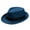 Blue, variant on New Classic Straw Fedora Hat Mens Women Wide Brim Panama Hat Summer Dress Hat