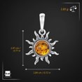 thumbnail image 2 of Amberta 925 Sterling Silver with Baltic Amber – Sun Pendant - Honey Colour, 2 of 6