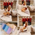 thumbnail image 7 of 5 Pack Women Fuzzy Socks Thick Soft Warm Winter Wool Fluffy Cozy Socks Casual Home Sleep Socks with a Gift Box, 7 of 7