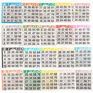 American Games Bingo Paper Game Cards Bingo Set, 20 sheets, 50 books per pack