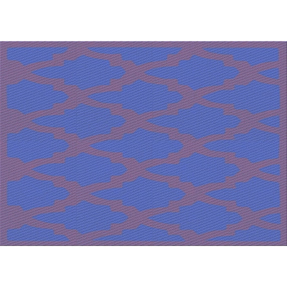 Ahgly Company Indoor Rectangle Patterned Light Slate Blue Area Rugs, 3' x 5'