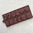 thumbnail image 4 of Worallymy Navidad Chocolate molde muñeco de nieve calcetines árboles silicona pastel molde caramelo galletas Worallymy JD720445601, 4 of 6