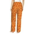 thumbnail image 3 of Daiia Orange Glitter Women's Sleep Pant with Pockets and Drawstring,Pajama Pants-Medium, 3 of 9