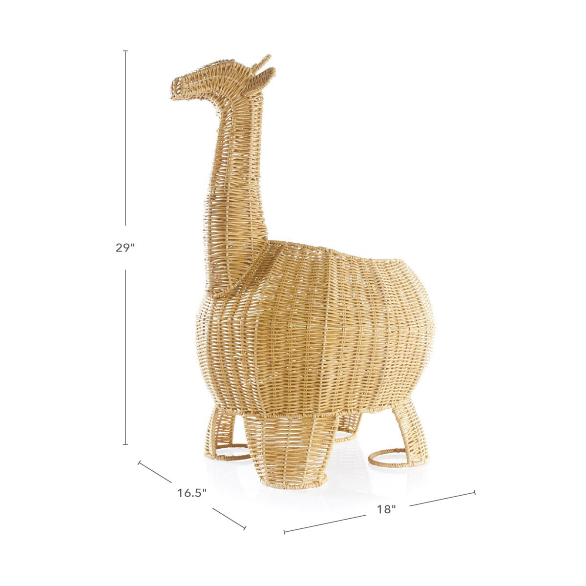 Kaplan Early Learning Company Giraffe Washable Wicker Floor Basket