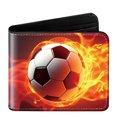 thumbnail image 1 of Tonnylam Billetera plegable con temática de fútbol — Billetera compacta para adolescentes, un regalo para los aficionados al fútbol, 1 of 3