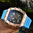thumbnail image 5 of Skeleton Watch Barrel-Shaped Sports Men's Quartz Watch, 5 of 8