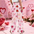 thumbnail image 6 of LWavelet Soft Fabric Heart Pattern Wide Leg Pants Women Valentine's Day Daily Wear Pink L, 6 of 6