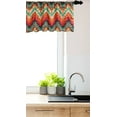 thumbnail image 3 of Ambesonne Tribal Window Valance, Zigzag, 54" X 12", Sea Green Marigold, 3 of 3