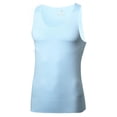 thumbnail image 5 of Chaleco de hombre de seda de hielo sin costuras, cuello redondo, blanco, ajustado, escote en V, hombros anchos, chaleco deportivo sin mangas, 5 of 5