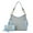 Light Blue, variant on MKF Collection Penelope Vegan Leather Women's Shoulder Bag, Sleek Hobo Purse Handbag & Wristlet Wallet 2 pcs by Mia K - Olive