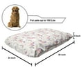 thumbnail image 2 of Rainbow Pet Bed, Dreamy Unicorn Pattern Repetitive Clouds Stars, Chew Resistant Pad for Dogs and Cats Cushion with Removable Cover, 24" x 39", Pale Salmon Multicolor, by Ambesonne, 2 of 4
