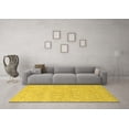 thumbnail image 3 of Ahgly Company Indoor Round Solid Yellow Modern Area Rugs, 6' Round, 3 of 4