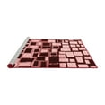 thumbnail image 2 of Ahgly Company Machine Washable Indoor Round Abstract Red Modern Area Rugs, 3' Round, 2 of 4