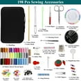 thumbnail image 5 of LANNEY Sewing Kit for Adults Beginner, 198 Pcs Portable Basic Sewing Supplies Accessories with Case, Newly Upgraded Large Needle and Thread Kit for Home Travel Emergency, Black, 5 of 7