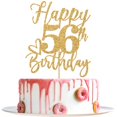 thumbnail image 1 of Decoración para tartas con purpurina para cumpleaños número 56 de Yotawebery, 1 of 7