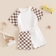 thumbnail image 2 of Okbabeha Toddler Boy Girl Summer Outfit Short Sleeve T Shirt Shorts Set 6 12 18 24 Months 2T 3T 4T 2PC Baby Neutral Clothes, 2 of 6