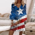 thumbnail image 2 of EGNMCR 4th of July Womens Dresses Plus Size Fashion Independence Day Printed Long Sleeve Maxi Dress Long Dress Summer Sale Clearance, 2 of 5