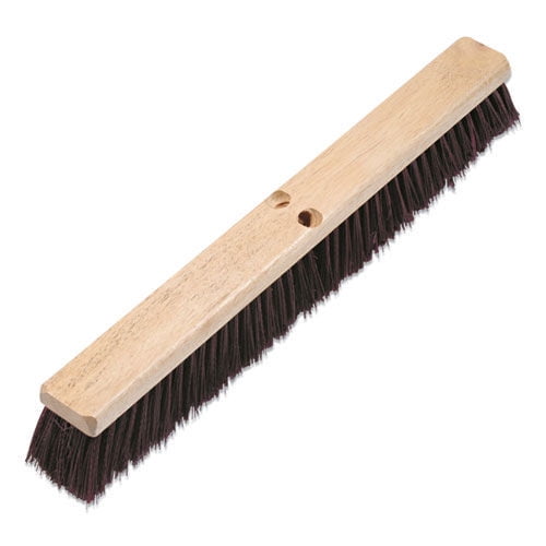 3.25 in. Maroon Polypropylene Bristle 24 in. Floor Brush Head
