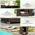 thumbnail image 6 of Outsunny Wicker Outdoor Storage Cabinet with Shelves, 2-Door Rattan Pool Towel Storage Cabinet with Removable Shelf & Drawer, Mixed Brown, 6 of 10