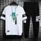 thumbnail image 5 of Conjuntos de pantalones Ropa deportiva Ropa de hombre Chándal estampado Camiseta blanca Sudadera para hombre Trajes deportivos Estilo coreano Xl holgado, 5 of 5