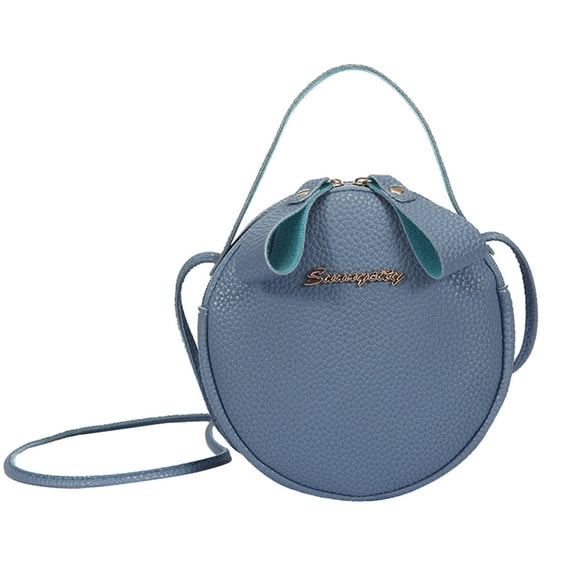 Zehuanyu  PU Shoulder Bag Girl Duffle Pocket Tote Bags for Women Blue