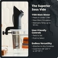 thumbnail image 7 of Greater Goods Kitchen Cooking Sous Vide , Immersion Circulator w Brushless Motor (Onyx Black) 1100W, 7 of 7