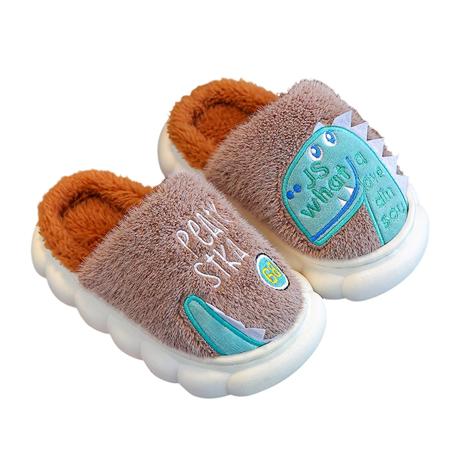 Ketyyh-chn99 Boys Girls Slippers Non-Slip Thick Sole Kids Cotton