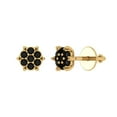 thumbnail image 2 of 0.28Ct Brilliant Round Cut Studs Natural Onyx 18K Yellow Solid Solid Gold Everyday Dainty Earrings Screw Back, 2 of 7