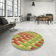 thumbnail image 4 of Ahgly Company Machine Washable Indoor Round Transitional Grapefruit Red Area Rugs, 7' Round, 4 of 7