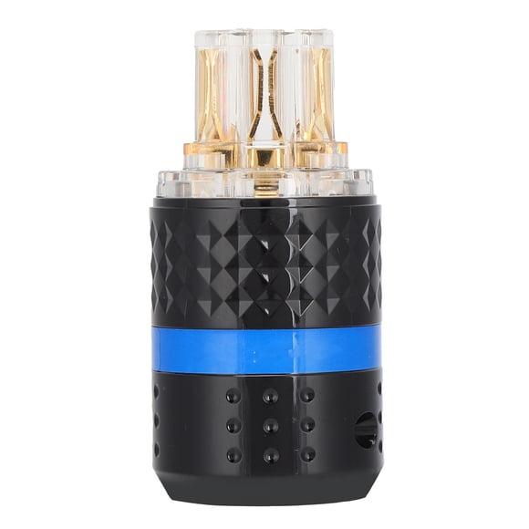 DEWIN Monosaudio Power Plug Transparent Pure Copper 24K GoldPlated Audio Connector Power Plug 100250V(F103G (Female) )