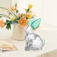 thumbnail image 2 of xiziHUAN9C Crystal Bunny Figurines Collectibles Easter Bunny Statue Ornament Clear Crystal Animal Paperweight Chinese Rabbit Statue，D - A, 2 of 6